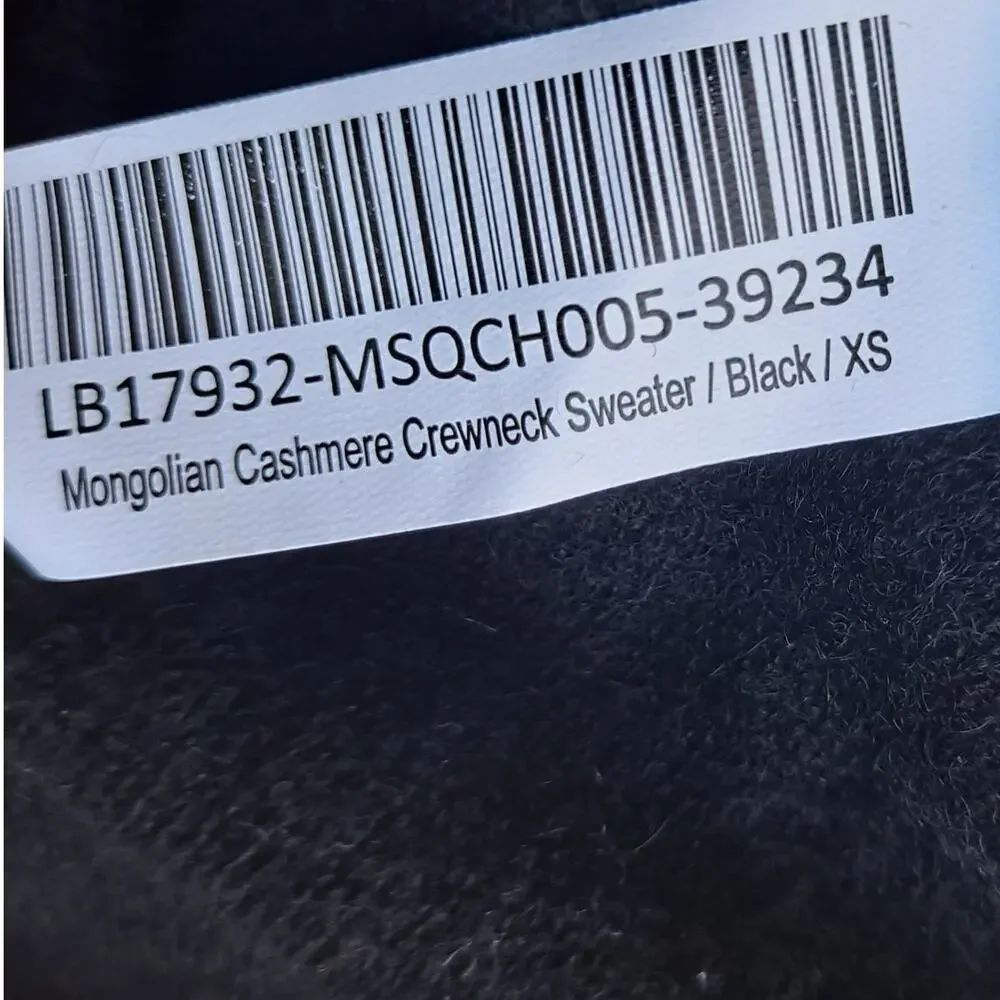 NWT Quince Mongolian Cashmere Crewneck Sweater Long Sleeve Black Womens Size XS - Picture 11 of 11